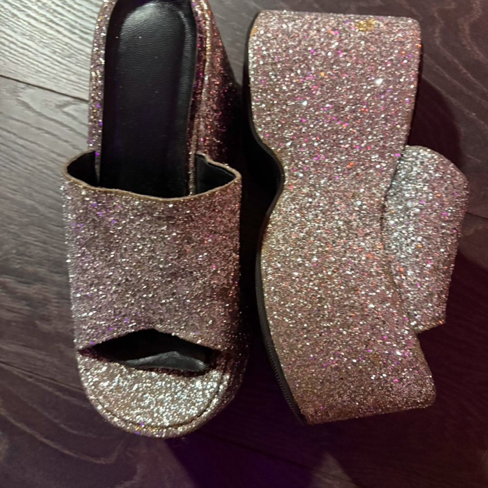 Vintage platform disco shoes